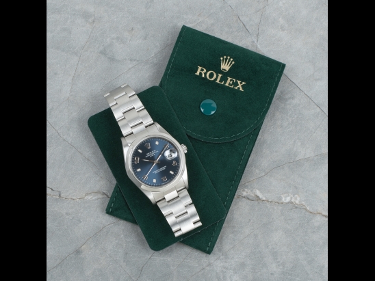 Rolex Date 34 Blu Oyster Arabic Blue Jeans Dial   Watch  15200